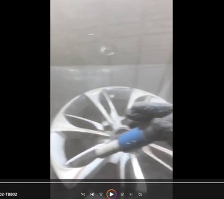 温州客户案例：汽车轮毂喷砂机操作视频