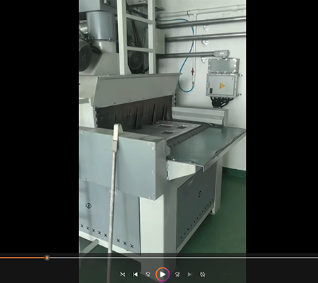 青岛客户案例：铝材通过式抛丸机工作视频