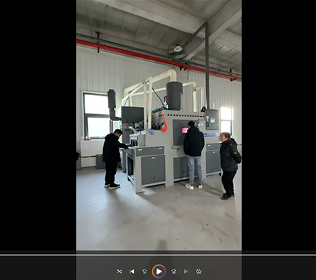 陕西客户案例：铝材自动喷砂机工作视频