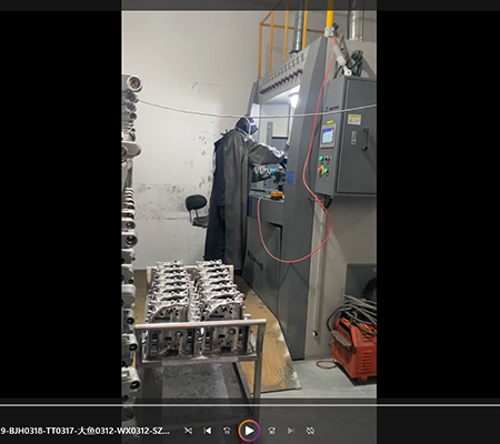 南通客户案例：铝压铸件喷砂机工作视频