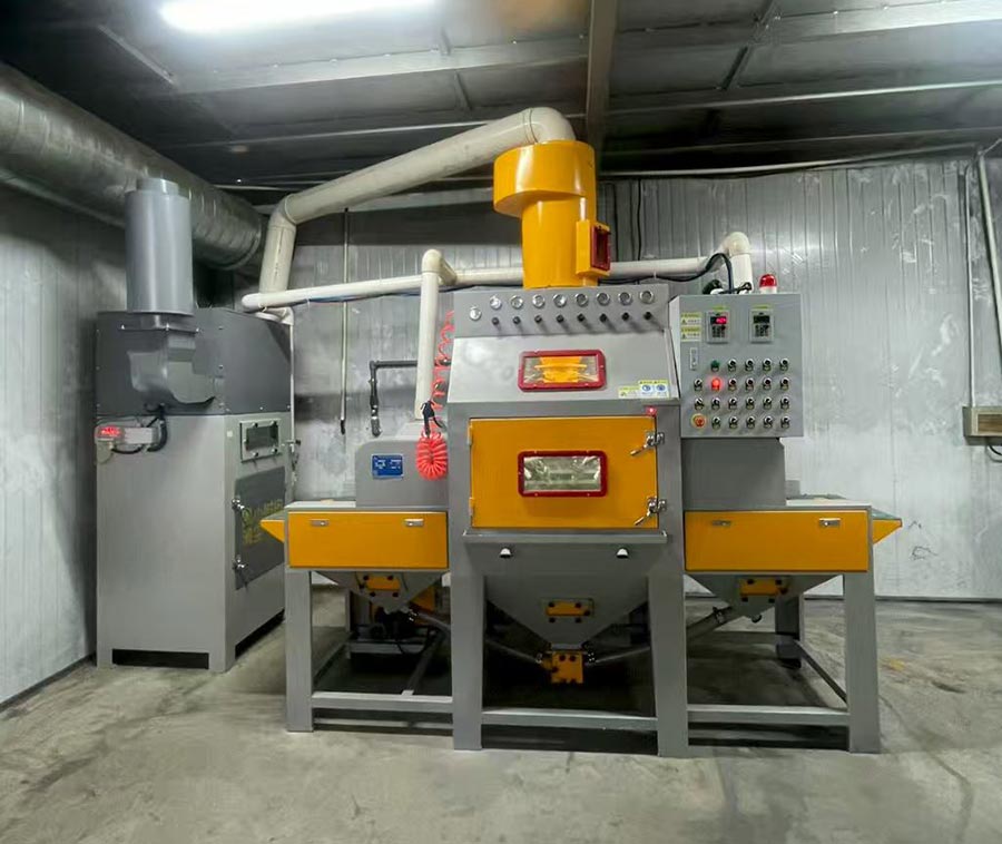 深圳百超机械输送式自动喷砂机设备 深圳百超机械输送式自动喷砂机设备