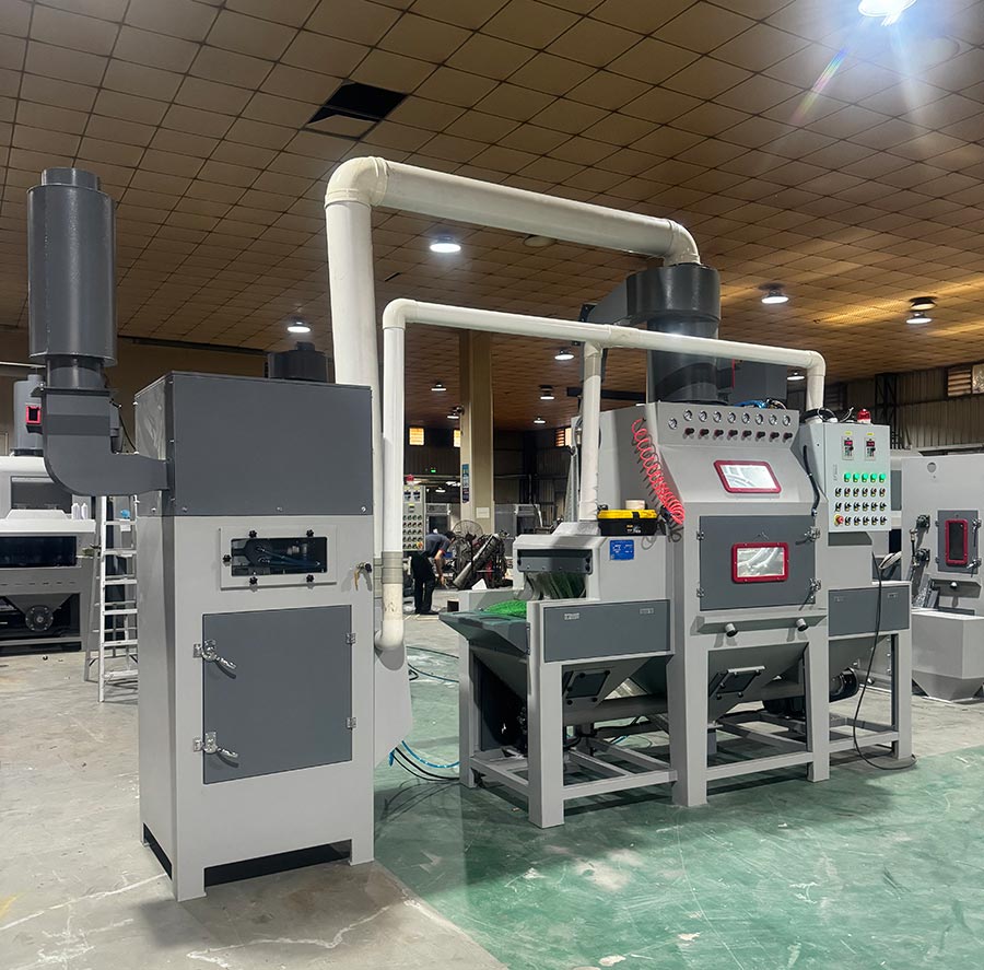 深圳百超机械输送式自动喷砂机实拍图 深圳百超机械输送式自动喷砂机实拍图