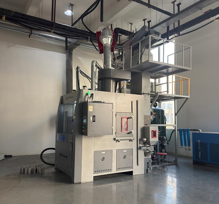 深圳百超机械转盘式自动喷砂机