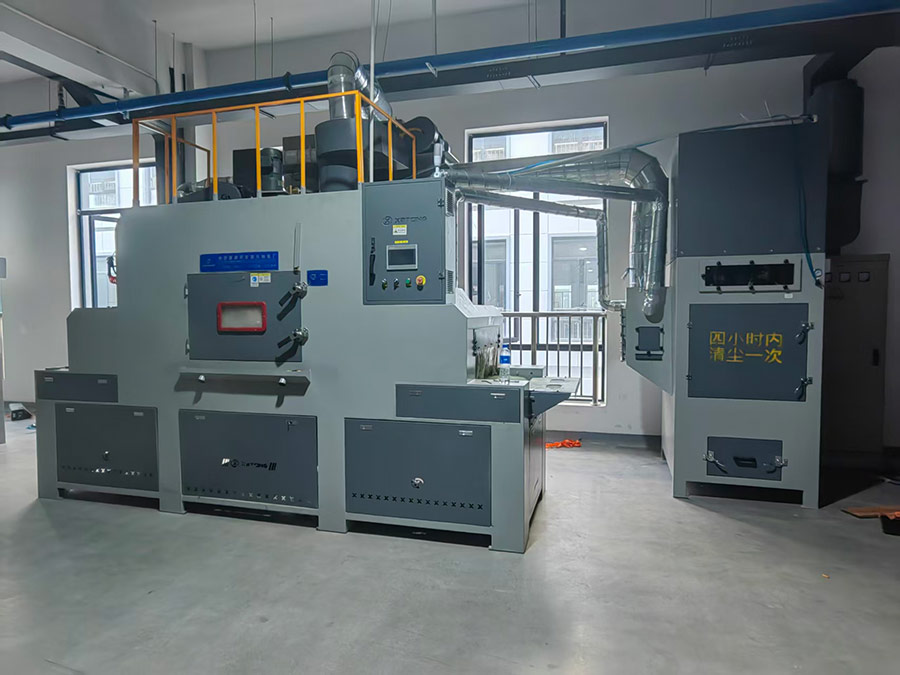 深圳百超机械输送式自动喷砂机