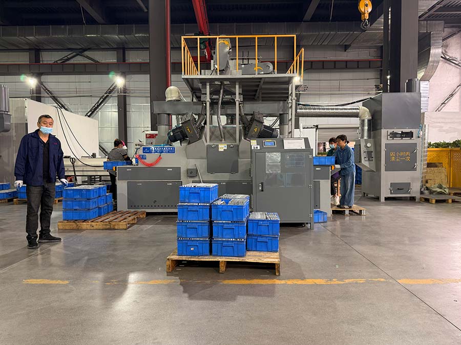 深圳百超机械通过式抛丸机设备