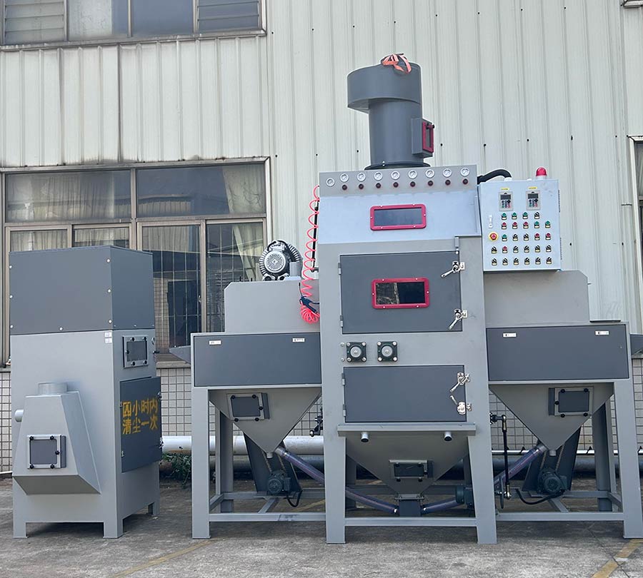 深圳百超机械输送式自动喷砂机设备 深圳百超机械输送式自动喷砂机设备