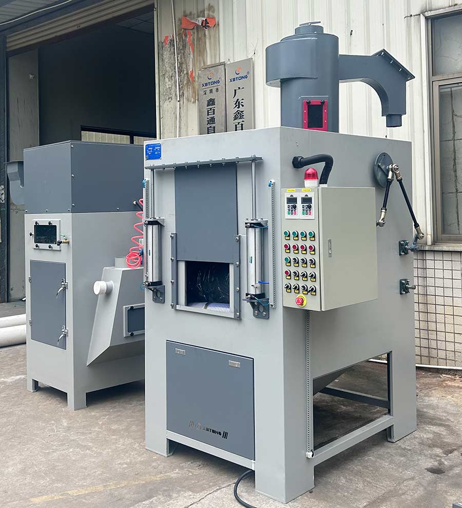 深圳百超机械转盘式喷砂机设备