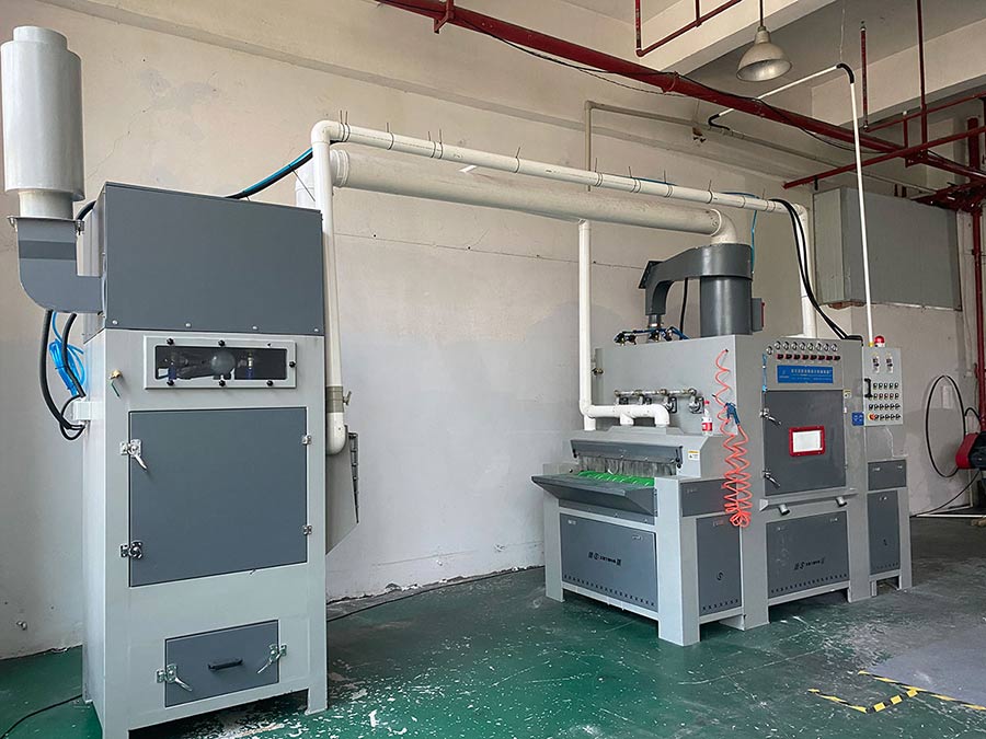 深圳百超机械输送式自动喷砂机