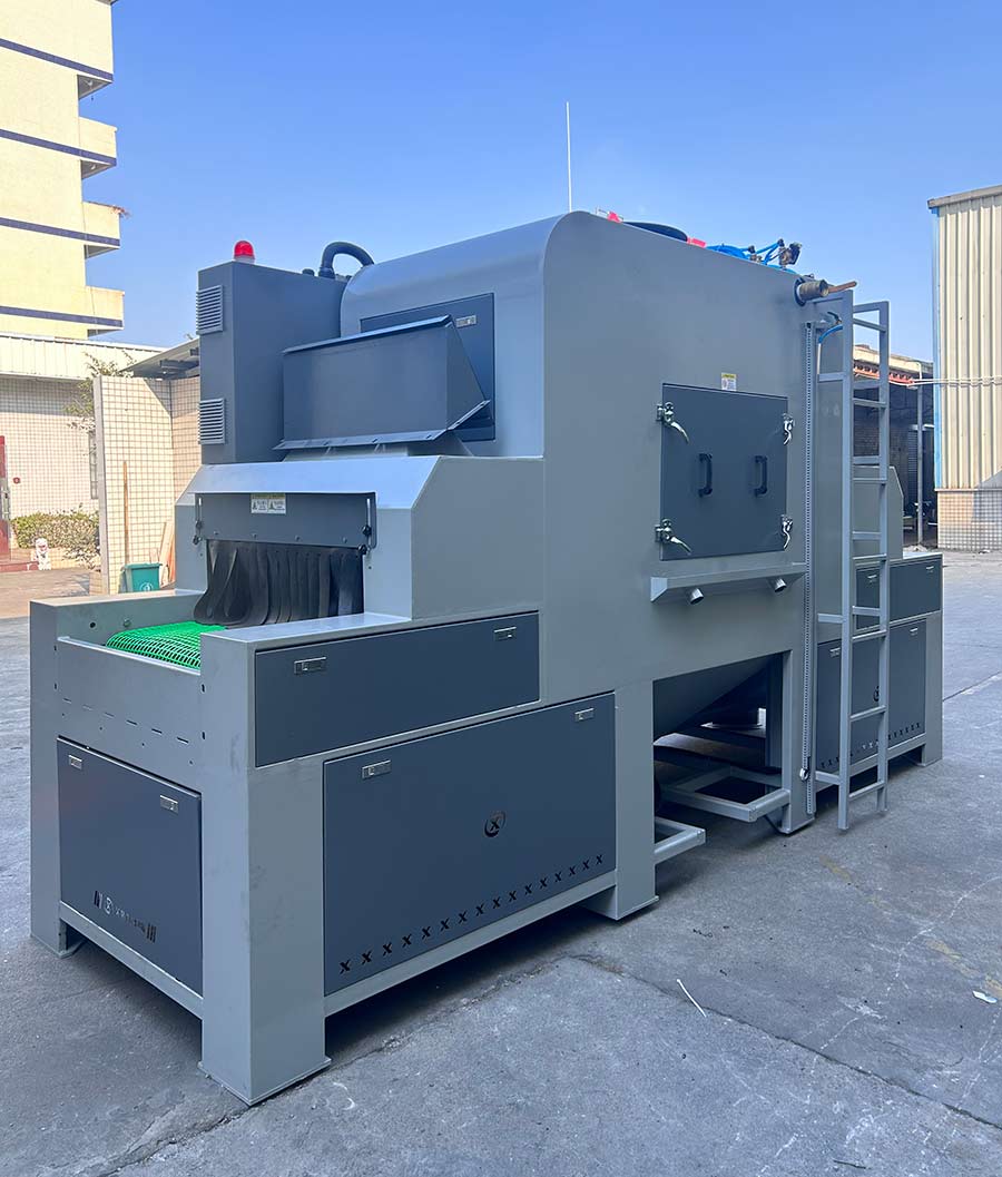 深圳百超机械输送式自动喷砂机 深圳百超机械输送式自动喷砂机