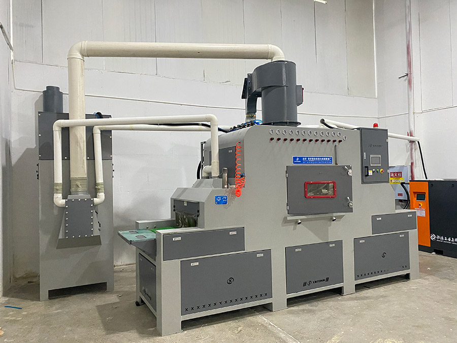 深圳百超机械输送式自动喷砂机