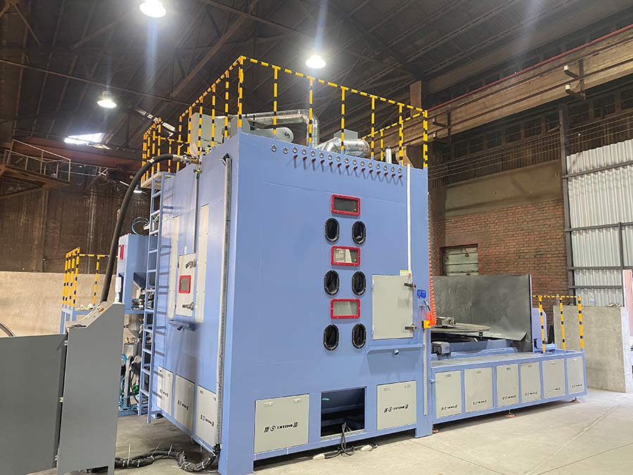 深圳百超机械台车式自动喷砂机